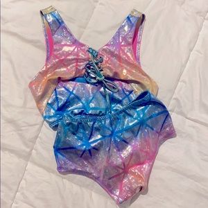 Rainbow rave outfit